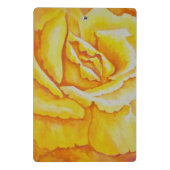 Gelbe Rose Mini Klemmbrett (Rückseite)