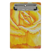 Gelbe Rose Mini Klemmbrett (Vorderseite)