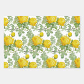 Gelbe Rose mit grünen Blätter (Vorderseite)