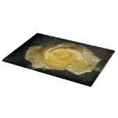 Gelbe Rose mit Tau Ausschnitt-Brett Schneidebrett (Ecke)