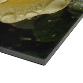 Gelbe Rose mit Tau Ausschnitt-Brett Schneidebrett (Ecke)