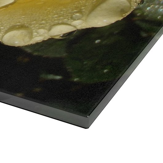 Gelbe Rose mit Tau Ausschnitt-Brett Schneidebrett (Ecke)