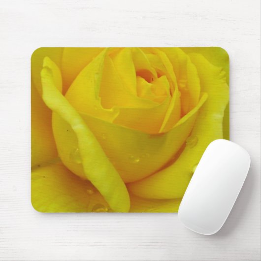Gelbe Rose Mousepad (Mit Mouse)