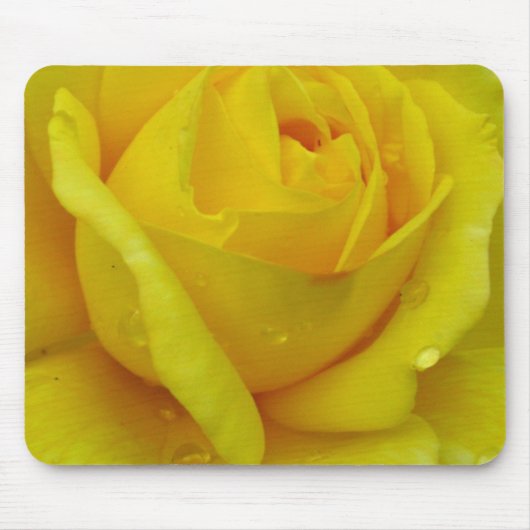 Gelbe Rose Mousepad (Vorne)