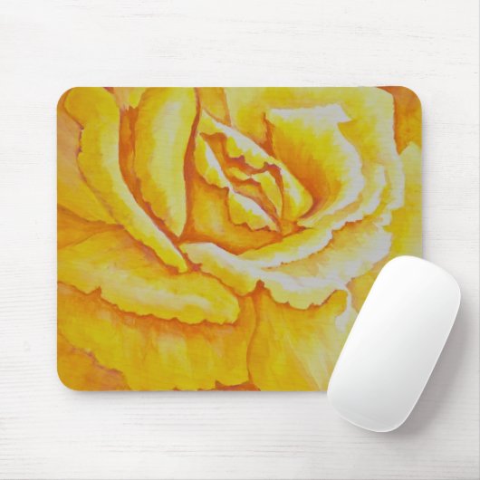Gelbe Rose Mousepad (Mit Mouse)