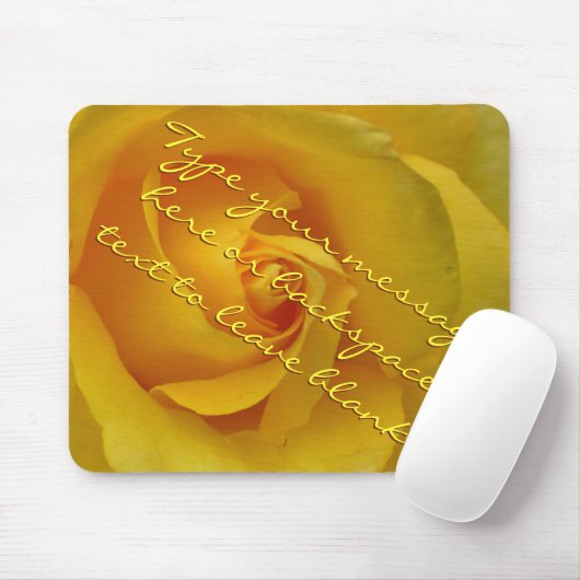 Gelbe Rose Mousepad Personalisierte Rose Mousepad (Mit Mouse)