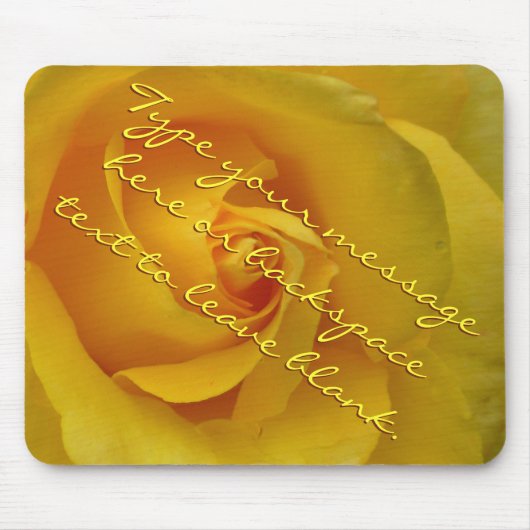 Gelbe Rose Mousepad Personalisierte Rose Mousepad (Vorne)