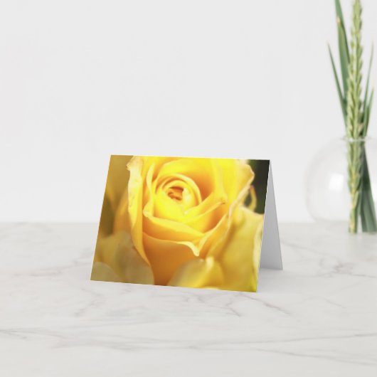 Gelbe Rose Notecards Karte (Vorderseite)