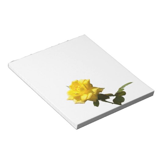 Gelbe Rose Notizblock (angewinkelt)