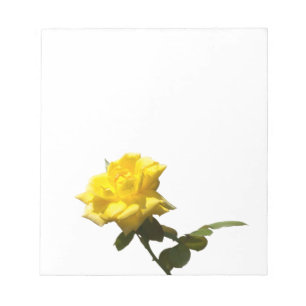 Gelbe Rose Notizblock