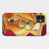 Gelbe Rose originale Aquarellkunst Blume Case-Mate iPhone Hülle (Rückseite (Horizontal))