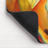 Gelbe Rose originale Aquarellkunst Blume Mousepad (Ecke)