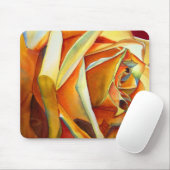 Gelbe Rose originale Aquarellkunst Blume Mousepad (Mit Mouse)