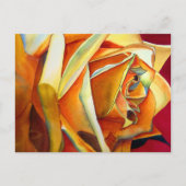 Gelbe Rose originale Aquarellkunst Blume Postkarte (Vorderseite)