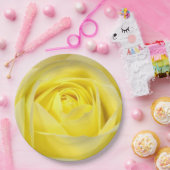 Gelbe Rose Pappteller (Party)