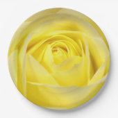 Gelbe Rose Pappteller (Vorderseite)