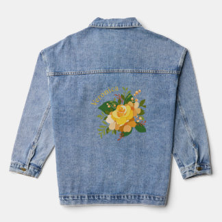 Gelbe Rose Personalisiert Jeansjacke