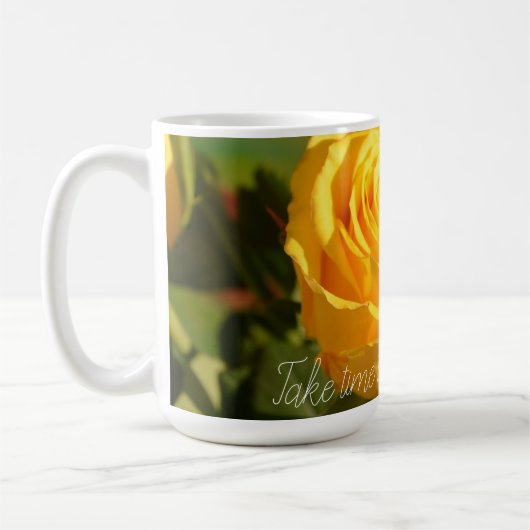 Gelbe Rose Personalisiert Kaffeetasse (Links)
