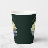 Gelbe Rose Personalisierte Hochzeitsbridal Pappbecher (Links)