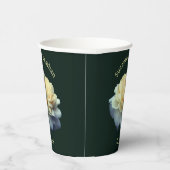 Gelbe Rose Personalisierte Hochzeitsbridal Pappbecher (Rechts)