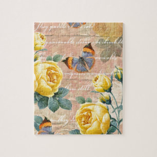 Gelbe Rose Poesie Puzzle