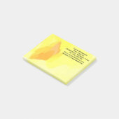Gelbe Rose Post-it Klebezettel (angewinkelt)
