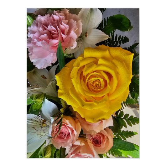 Gelbe Rose Poster (Vorderseite)