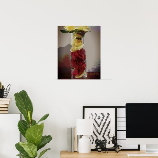 Gelbe Rose Poster (Heimbüro)