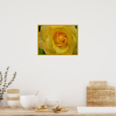 Gelbe Rose Poster drucken Schöne Blume drucken (Küche)