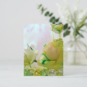 Gelbe Rose Postkarte (Stehend Vorderseite)
