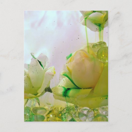 Gelbe Rose Postkarte (Vorderseite)