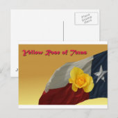 Gelbe Rose Postkarte (Vorne/Hinten)
