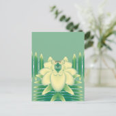 Gelbe Rose Postkarte (Stehend Vorderseite)