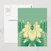 Gelbe Rose Postkarte (Vorne/Hinten)