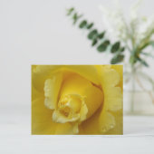 Gelbe Rose Postkarte (Stehend Vorderseite)