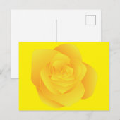 Gelbe Rose Postkarte (Vorne/Hinten)