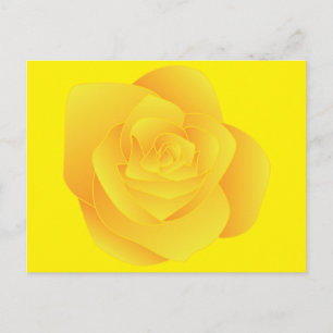 Gelbe Rose Postkarte