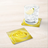 Gelbe Rose Rechteckiger Pappuntersetzer (Vor Ort)
