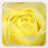 Gelbe Rose Rechteckiger Pappuntersetzer (Vorderseite)