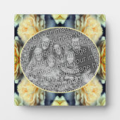 Gelbe Rose-Regentropfen ergänzen Ihr eigenes Foto Fotoplatte (Vorderseite)