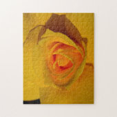 Gelbe Rose - romantisches Foto Puzzle (Vertikal)