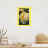 Gelbe Rose Rose Naturgarten Poster (Küche)