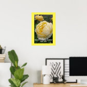 Gelbe Rose Rose Naturgarten Poster (Heimbüro)