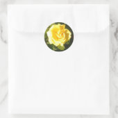Gelbe Rose Runder Aufkleber (Tasche)