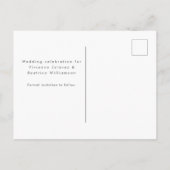 Gelbe Rose Save the Date Ankündigungspostkarte (Rückseite)