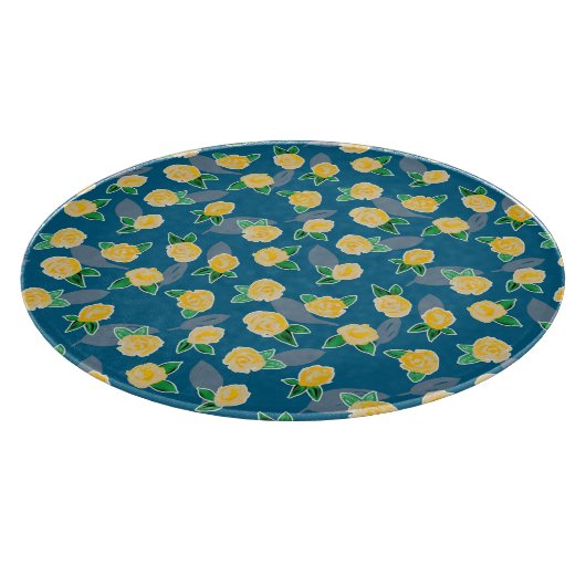 Gelbe Rose Schneidebrett (Ecke)