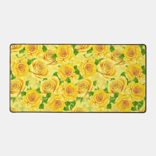 Gelbe Rose Schreibtischunterlage (Vorderseite)