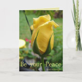 Gelbe Rose sei deine Peace Inspiration Card Karte (Vorderseite)