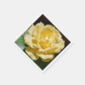 Gelbe Rose Serviette (Ecke)