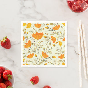 Gelbe Rose Serviette